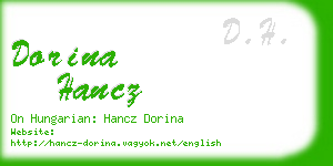 dorina hancz business card
